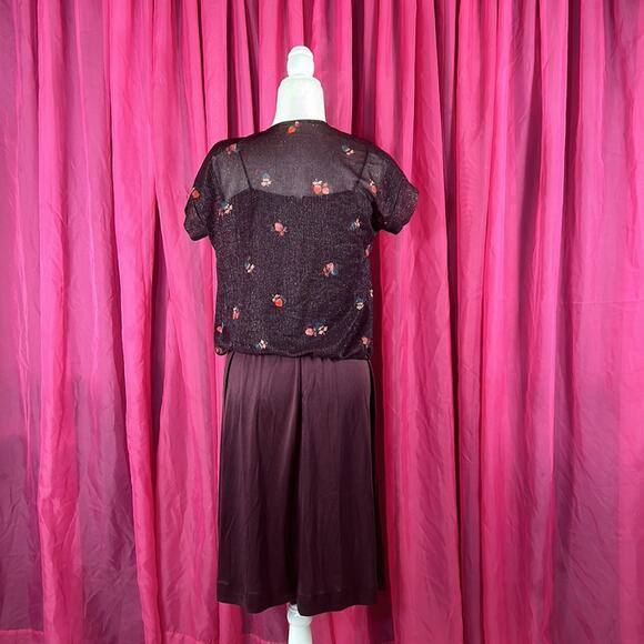 Vintage 70s Montgomery Ward 2 piece jacket midi secretary day dress, size s-m - Picture 2 of 10